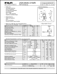 Click here to download 2SK2645-01MR Datasheet