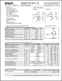 Click here to download 2SK2754-01S Datasheet