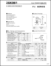 Click here to download 2SK961 Datasheet