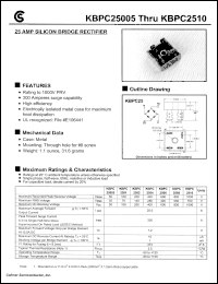 Click here to download KBPC2502 Datasheet