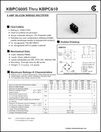 Click here to download KBPC6005 Datasheet