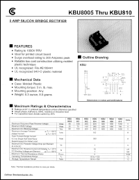 Click here to download KBU801 Datasheet