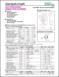 Click here to download 2SK3645-01MR Datasheet