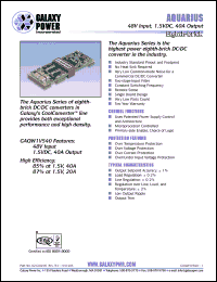 Click here to download GAQW1V540MMT Datasheet