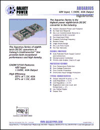 Click here to download GAQW1V540PET Datasheet