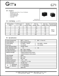 Click here to download G71S1A-DC12 Datasheet