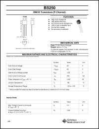 Click here to download BS250 Datasheet