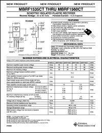 Click here to download MBFR1560 Datasheet