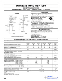 Click here to download MBR1060 Datasheet