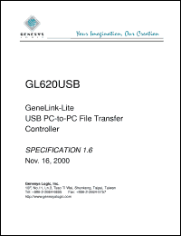 Click here to download GL620USB Datasheet