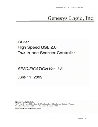 Click here to download GL841 Datasheet