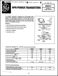 Click here to download 2N6547 Datasheet