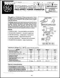 Click here to download IRFF221 Datasheet