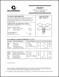 Click here to download 10A015 Datasheet