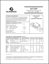 Click here to download 1617AB5 Datasheet