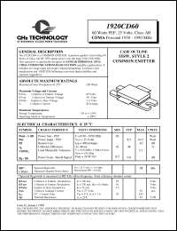 Click here to download 1920CD60 Datasheet