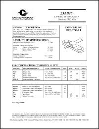 Click here to download 23A025 Datasheet