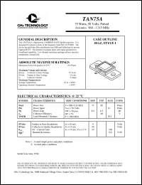 Click here to download TAN75 Datasheet