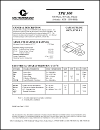 Click here to download TPR500 Datasheet