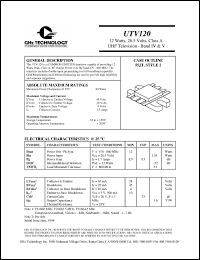 Click here to download UTV120 Datasheet