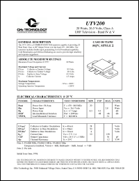 Click here to download UTV200 Datasheet