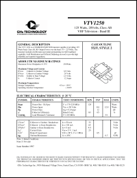 Click here to download VTV1250 Datasheet