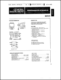 Click here to download MCT275 Datasheet