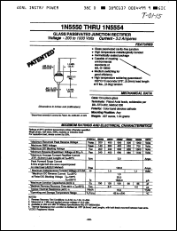 Click here to download 1N5554 Datasheet