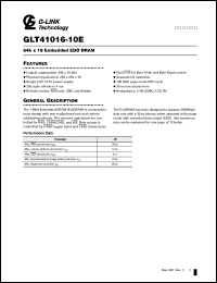 Click here to download GLT41016-10 Datasheet