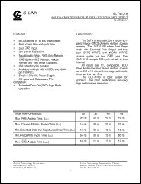 Click here to download GLT41016-30TC Datasheet