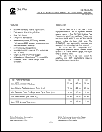 Click here to download GLT440L16-40J4 Datasheet