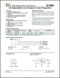 Click here to download G1085T43T Datasheet