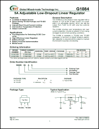 Click here to download G1084T44U Datasheet