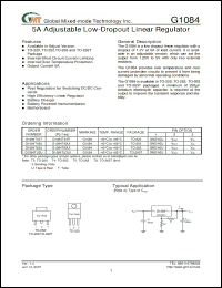 Click here to download G1084T33TF Datasheet