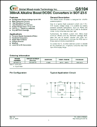 Click here to download G5104T1UF Datasheet