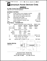 Click here to download G600R15 Datasheet