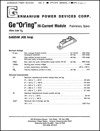 Click here to download G400R4M Datasheet