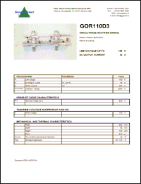 Click here to download GOR110D3 Datasheet