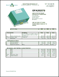 Click here to download GFA202570 Datasheet