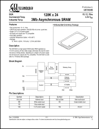 Click here to download GS73024B-12I Datasheet