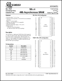 Click here to download GS74104AJ-10 Datasheet
