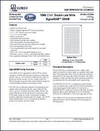 Click here to download GS8170DW18C-250 Datasheet