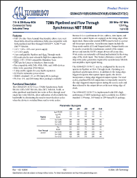 Click here to download GS8642ZV72GC-250I Datasheet