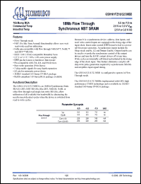 Click here to download GS8161FZ18BD Datasheet