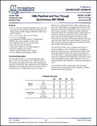 Click here to download GS8160Z18BT-200IT Datasheet