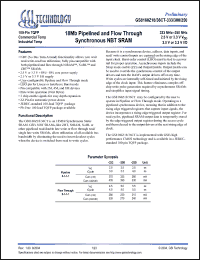 Click here to download GS8160Z18CGT-300T Datasheet