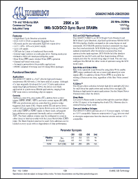 Click here to download GS882V37AB-250 Datasheet