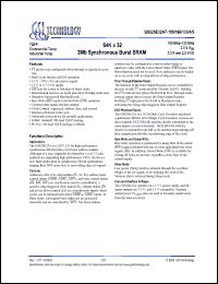 Click here to download GS820E32AGT-166 Datasheet