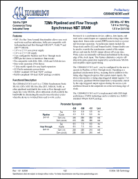 Click here to download GS8640Z18T-V Datasheet