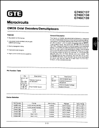 Click here to download G74SC137D Datasheet